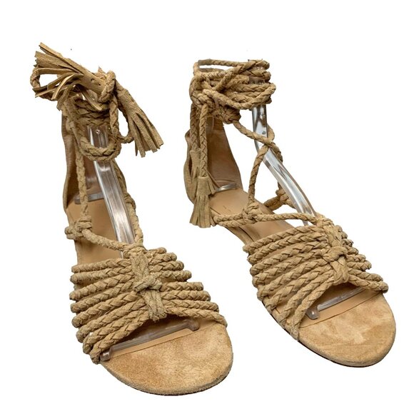 Joie Falk Tan Suede Strappy Gladiator‎ Sandals - Picture 8 of 11